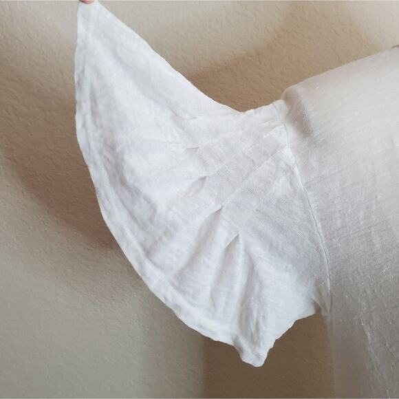 J. Crew Linen Bell Sleeve Top Small - Picture 5 of 7